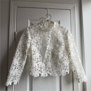 Elegant White Lace Top